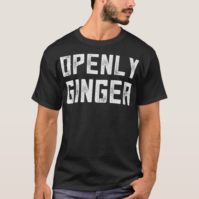 T-shirt Gingembre Gag Cadeaux Drôle Redhead Cadeau Ouvert  (Devant)