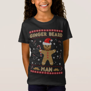 T-Shirt Ginger Beard Man Drôle Gingerbread Vilain Noël
