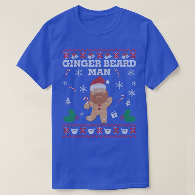 T-shirt Ginger Beard Man Funny Ugly Christmas (Design devant)