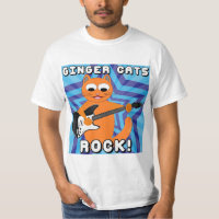 Ginger Cats Rock ! Chemise T Chat Guitare