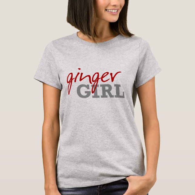 T-shirt Ginger Girl Redhead Freckles (Devant)