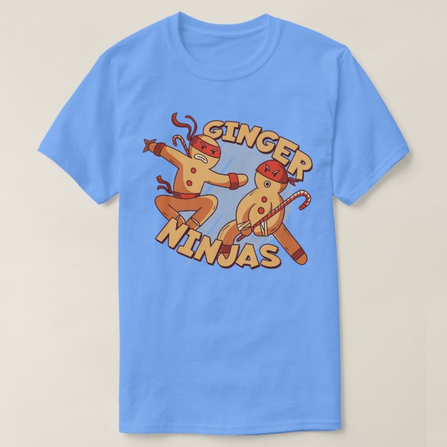 T-shirt Ginger Ninjas Noël drôle (Design devant)