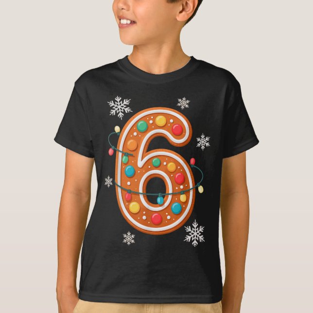 T-shirt Gingerbread 6 7 Meme Christmas Matching Couple Boy (Devant)