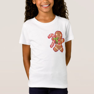 T-Shirt GingerBread, candy cane, Pixel Art