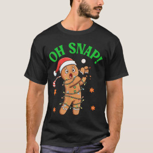 T-shirt Gingerbread drôle de golf Cookie de Noël Oh Snap S