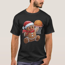 Gingerbread Dunk Playing Basketball Christmas Xmas