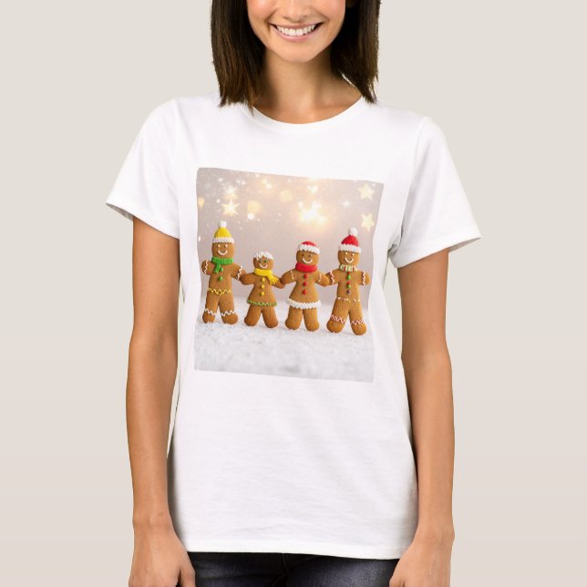 T-shirt Gingerbread Family Christmas (Devant)