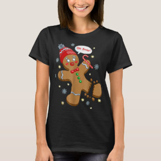 T-shirt Gingerbread Homme Cookie X Mas Oh Snap Funny migno