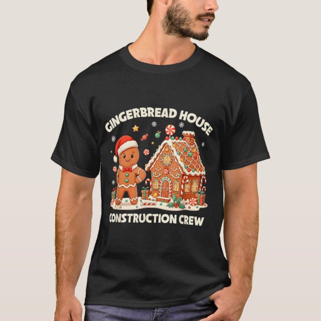 T-shirt Gingerbread House Construction Crew Kids Men Women (Devant)