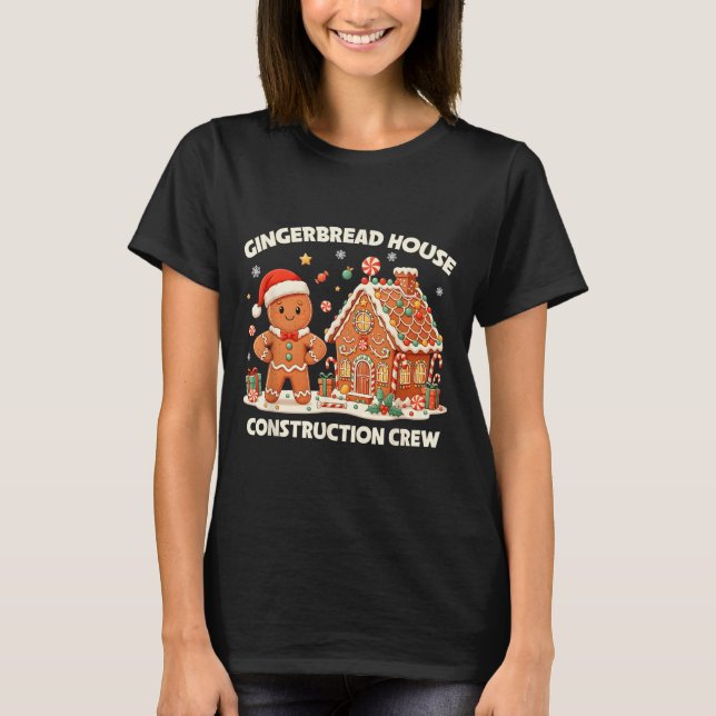 T-shirt Gingerbread House Construction Crew Kids Men Women (Devant)