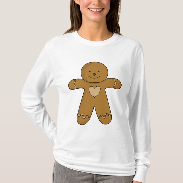 T-shirt GingerBread Man Christmas Cookie (Devant)