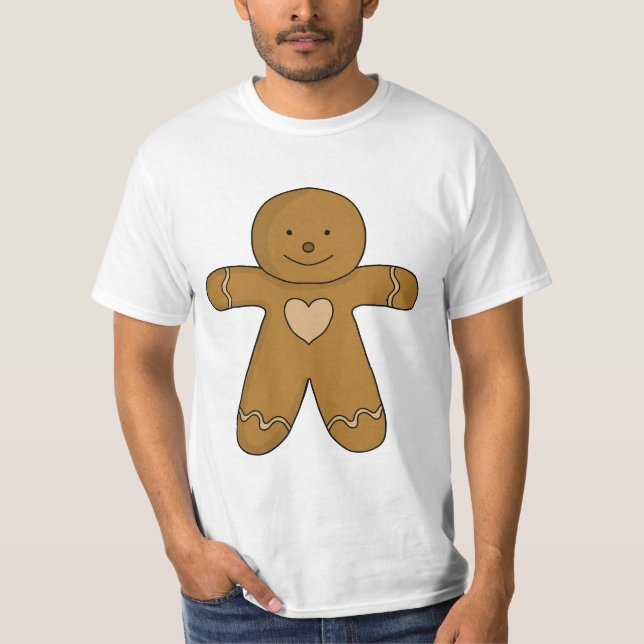 T-shirt GingerBread Man Christmas Cookie (Devant)