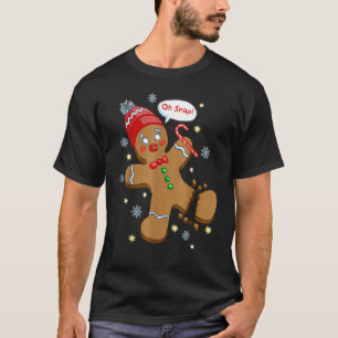 T-shirt Gingerbread Man Cookie X Mas Oh Snap Cute Christma