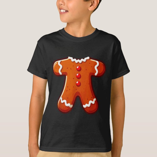 T-shirt Gingerbread Man Costume Adult Kids Men Women Cooki (Devant)