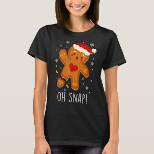 T-shirt Gingerbread Man Oh Snap Christmas Cookie Costume B