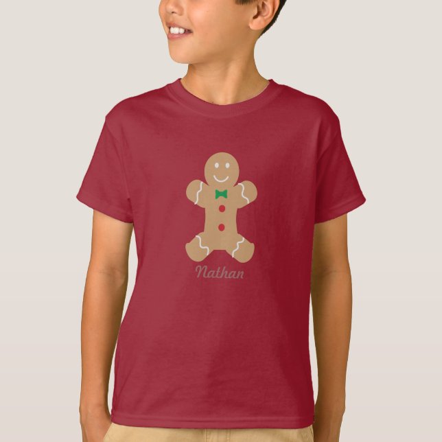 T-shirt Gingerbread Man with Name (Devant)