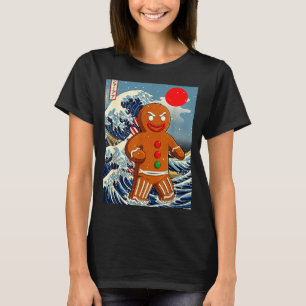 T-shirt Gingerbread-zilla Art Japonais Vintage Drôle Noël