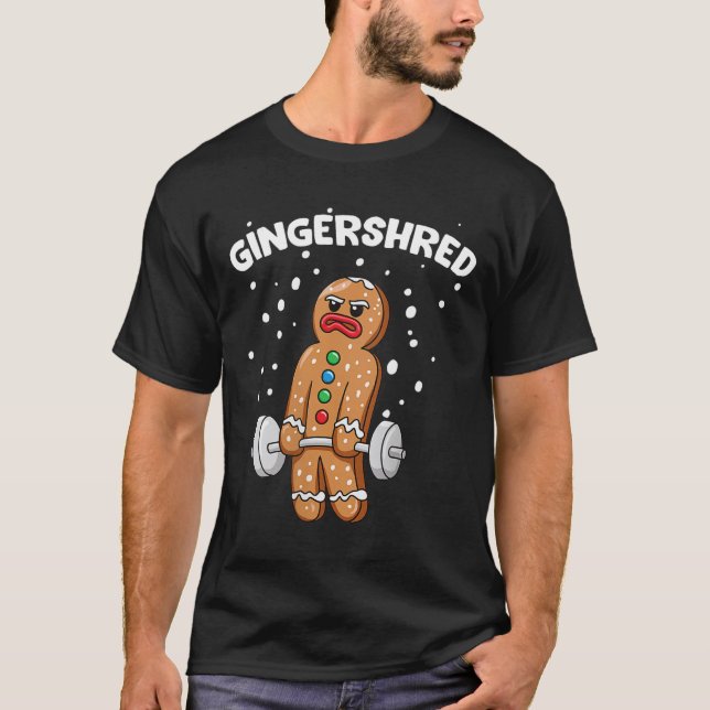 T-shirt Gingersher Funny Gingerbread Homme Gym Bodybuildin (Devant)