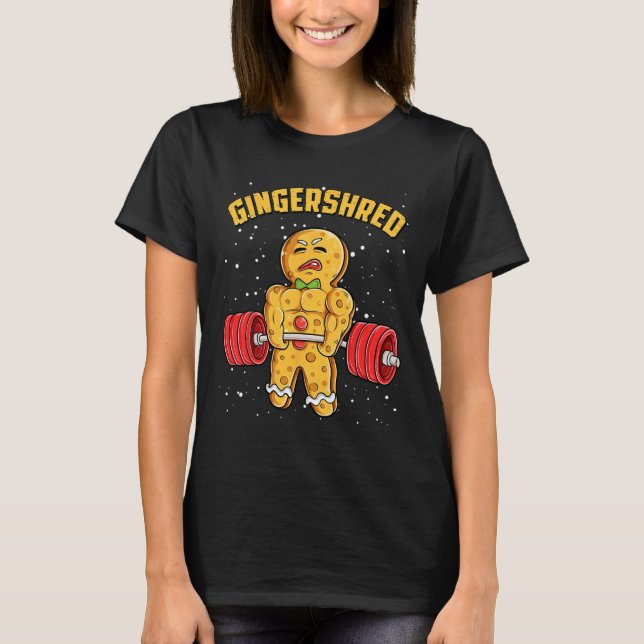 T-shirt Gingersher Funny Gingerbread Homme Gym Bodybuildin (Devant)