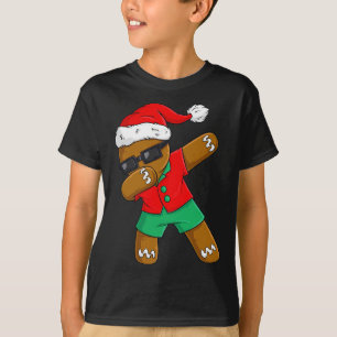 T-shirt Gingham pain d'épice Noël en juillet Xmas Dab Boy
