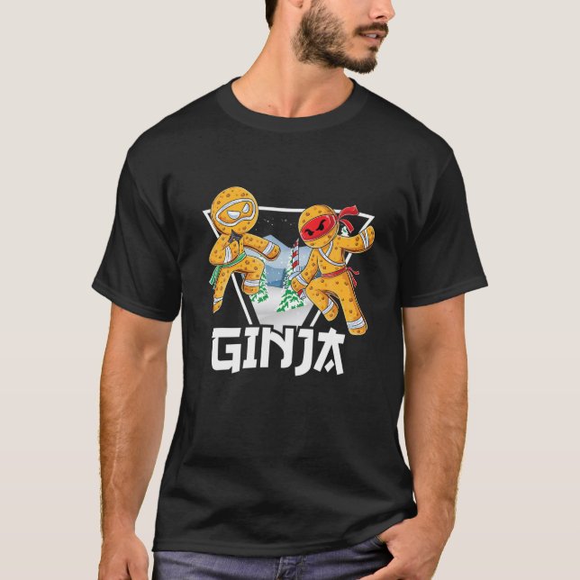 T-shirt Ginja Ninja Ninjabread Man Gingerpain Ninja Ugly (Devant)