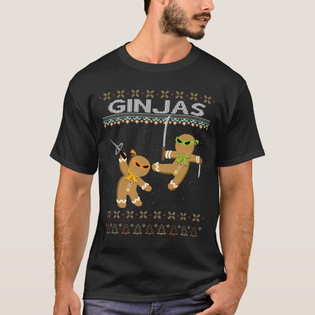 T-shirt Ginjas Gingerbread Ninjas Moche (Devant)