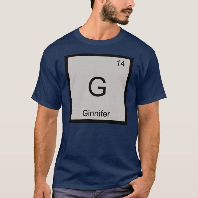 T-shirt Ginnifer Nom Chimie Élément Tableau Périodique (Devant)
