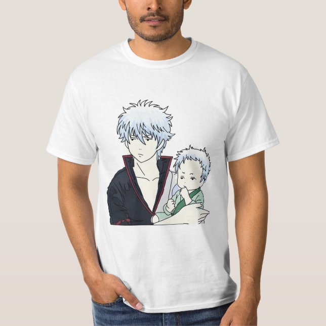 T-shirt Gintoki avec bébé (Devant)