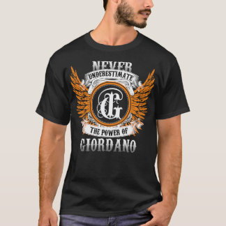 T-shirt Giordano Nom Chemise Ne Sous-Estime Jamais Le Pouv