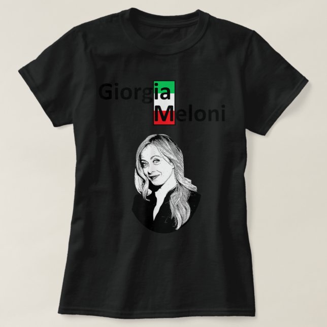 T-shirt Giorgia Meloni "Frères d'Italie" (Design devant)