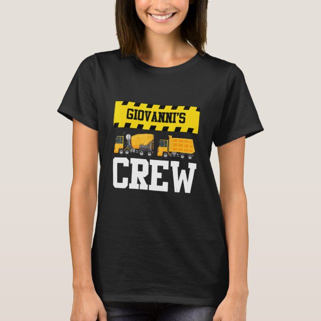 T-shirt Giovanni Construction Crew Doublon sur mesure Dump (Devant)