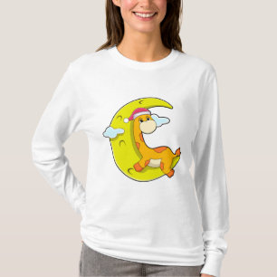 T-shirt Girafe au coucher de la lune