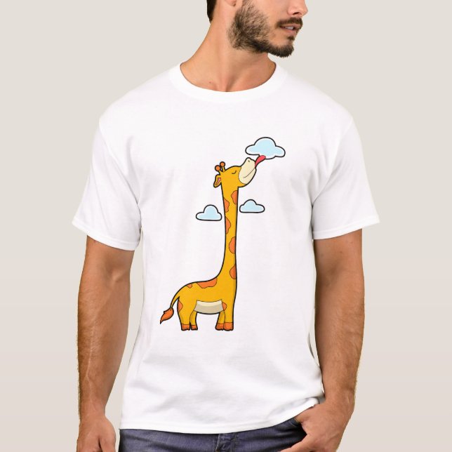 T-shirt Girafe aux nuages (Devant)