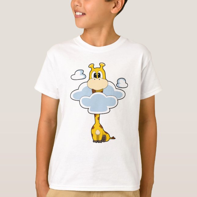 T-shirt Girafe aux nuages (Devant)