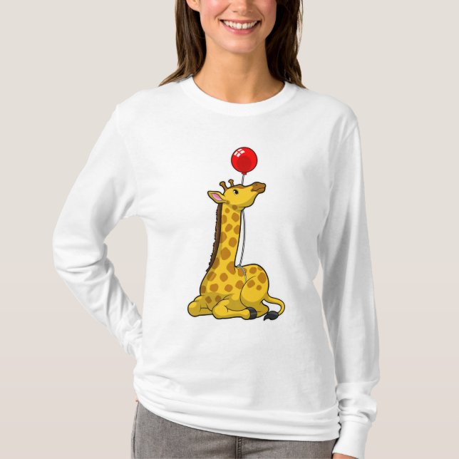 T-shirt Girafe avec ballon (Devant)