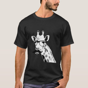 T-shirt Girafe Avec Lunettes