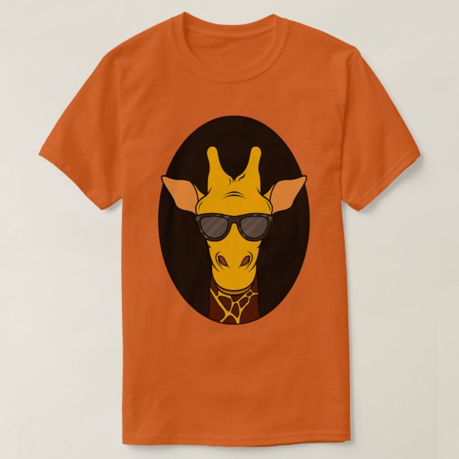 T-shirt Girafe avec Lunettes de Soleil (Design devant)