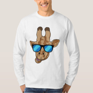 T-shirt Girafe avec lunettes de soleil