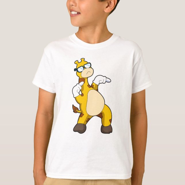 T-shirt Girafe avec lunettes de soleil (Devant)