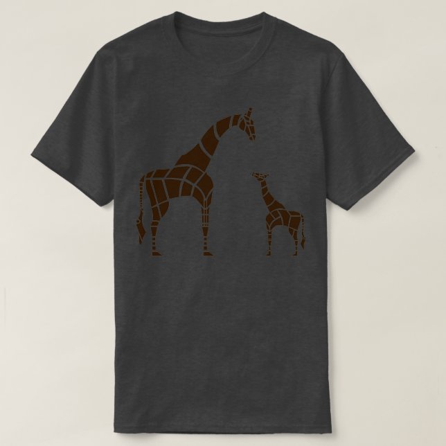 T-shirt girafe avec veau (Design devant)