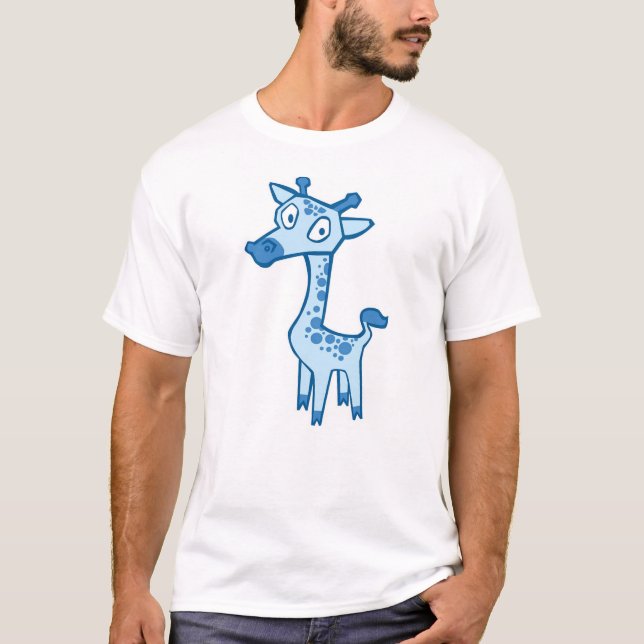 T-shirt Girafe - bleu (Devant)
