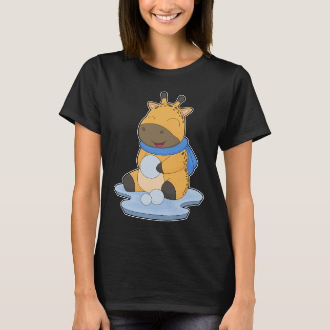T-shirt Girafe boule de neige (Devant)