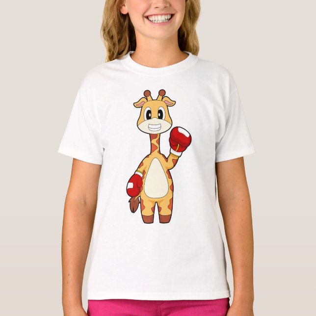 T-shirt Girafe Boxeur Gants de boxe Boxe (Devant)