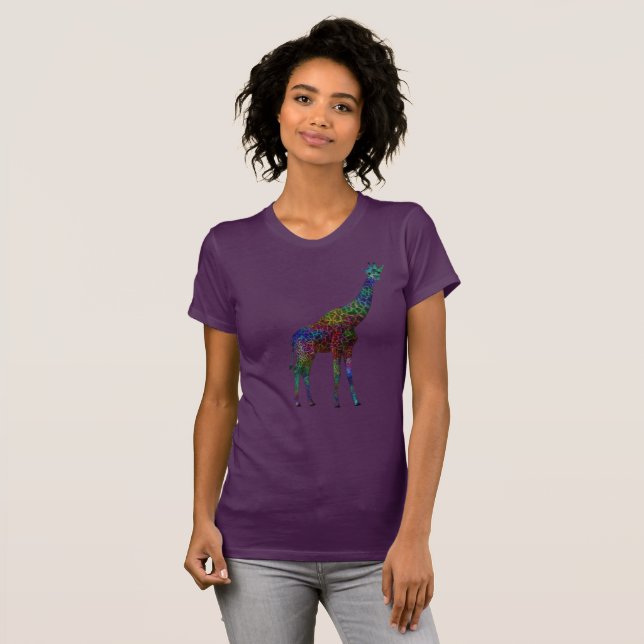 T-shirt Girafe colorée (Devant entier)