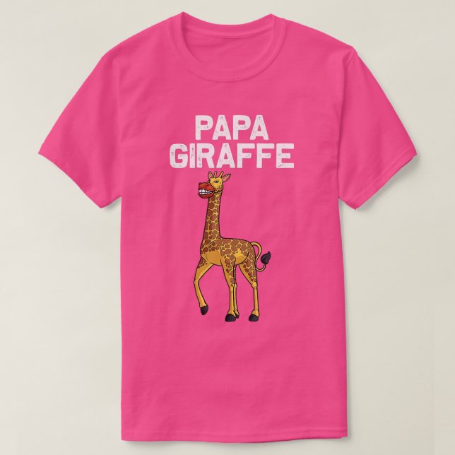 T-shirt Girafe cool pour hommes papa Amoureux des animaux  (Design devant)