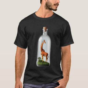 T-shirt Girafe dans la bouteille
