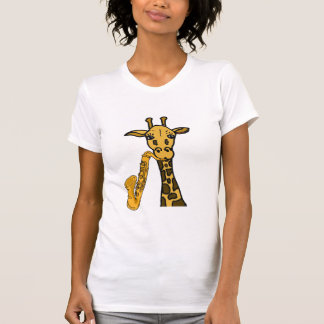 T-shirt Girafe de HACHE jouant la chemise de saxo