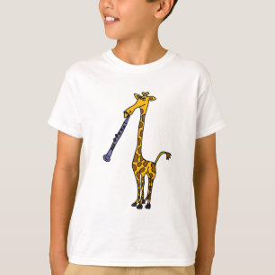 T-shirt Girafe de HACHE jouant la clarinette