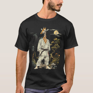T-shirt Girafe de kickboxing arts martiaux karaté Jiu-Jits