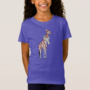 T-shirt girafe d'hiver